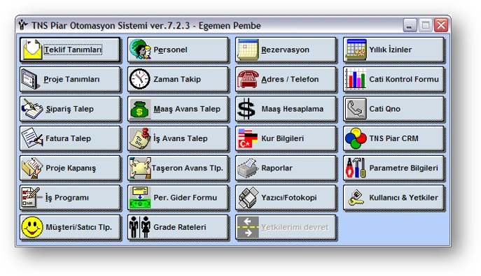 TNS Piar Otomasyon ERP Project