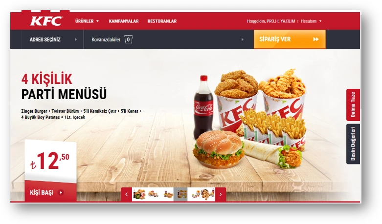 KFC E-Commerce Project
